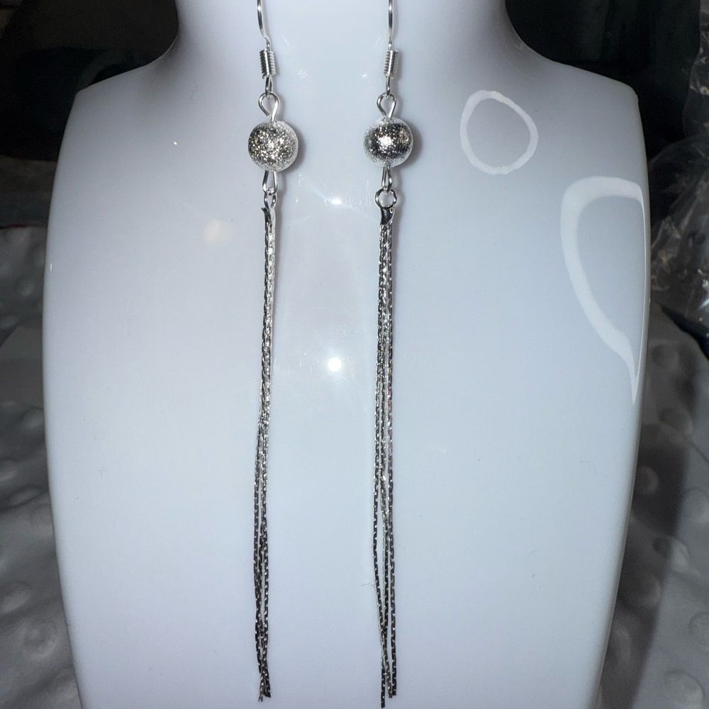 Elegant Silver Dangle Hook Earrings New
